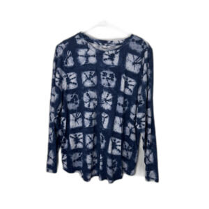 Sonoma Women’s Plus 0X Tie-Dye Long Sleeve Everyday Tee | 100% Cotton Top